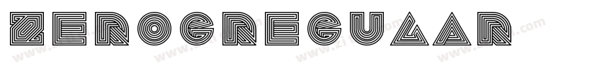 Zero G Regular英文字体 开字体转换